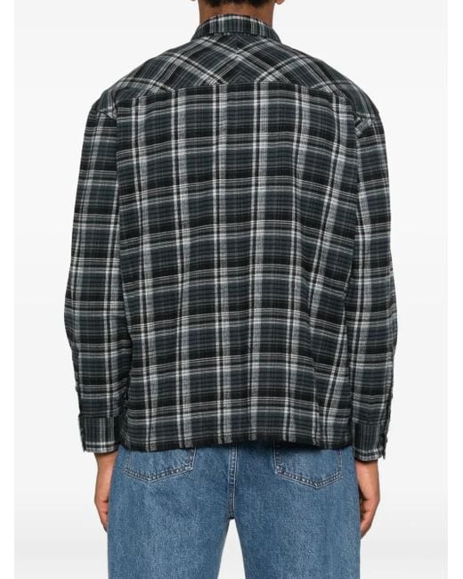 Neighborhood Gray Clan Tartan-Check Shirt for men