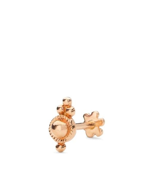Maria Tash Metallic 18Kt Rose Ball Trinity Single Earring