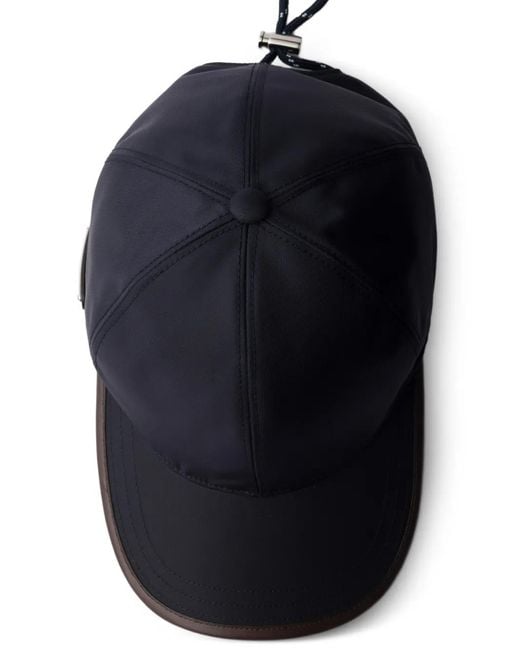 Prada Blue Speedrock Enamelled-Triangle Baseball Cap for men