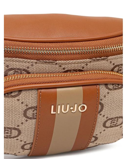 Liu Jo Brown Jacquard-Monogram Belt Bag