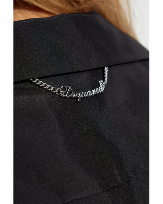DSquared² Black Silk Blouse