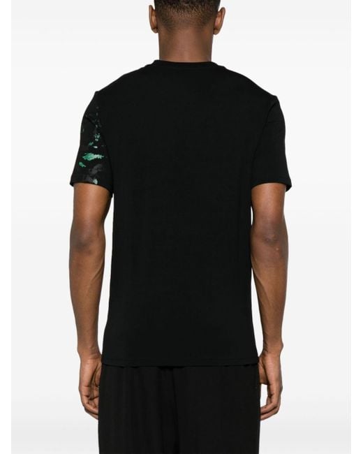 Moschino Black Paint-splatter Logo-print T-shirt for men