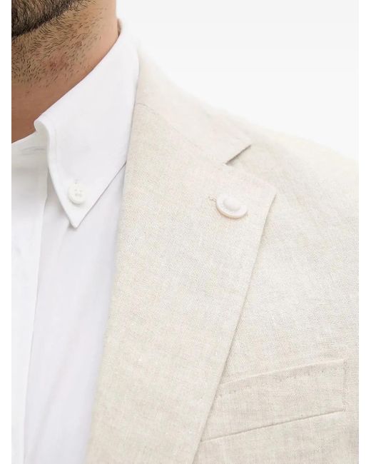 Joop! White Linen Single-Button Blazer for men