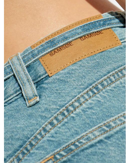 Samsøe & Samsøe Blue Saharper Wide-Leg Jeans