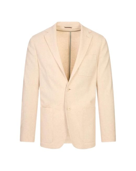 Canali Natural Mélange-Effect Single-Breasted Blazer for men