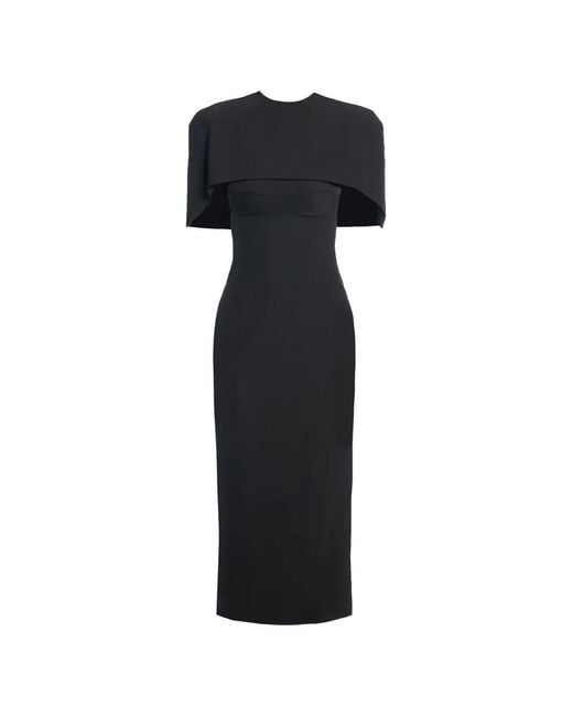Axel 113 Black Margot Cape Midi Dress