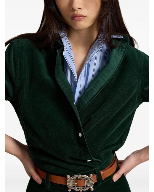 Polo Ralph Lauren Green Pony-Embroidered Corduroy Shirt