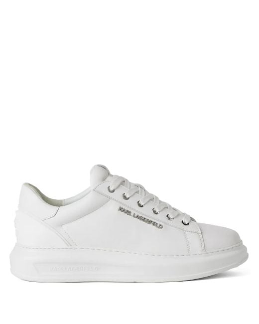 Karl Lagerfeld White Ikon Nft Kapri Leather Sneakers for men