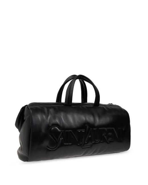 Saint Laurent Black Leather Duffle Bag for men