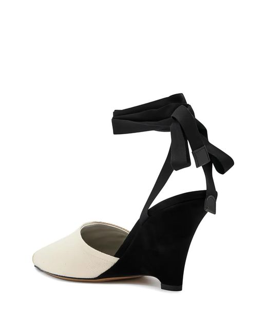 Jacquemus Black Pointed Toe Tie Sandals