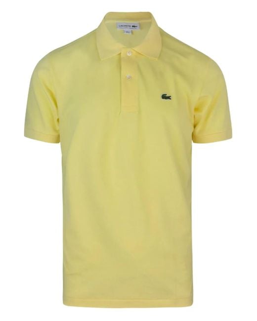Polo À Patch Logo Lacoste pour homme en coloris Yellow