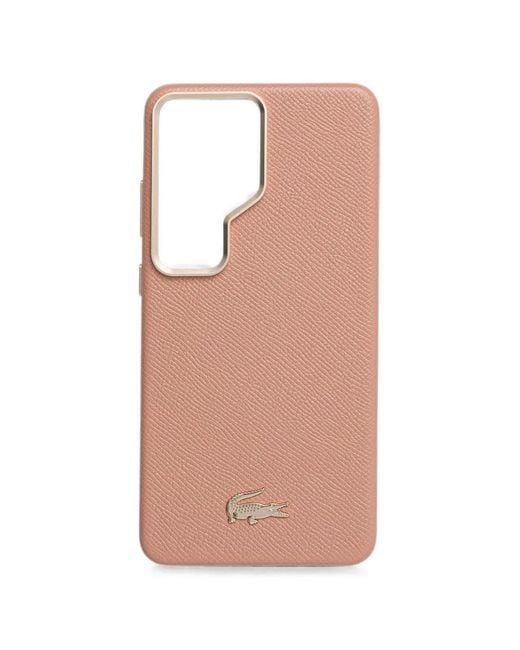 Lacoste Pink Coque De Samsung Galaxy S26 Ultra À Plaque Logo