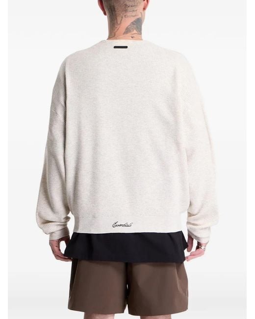 Fear Of God White Waffle-Knit 90S Sweater for men