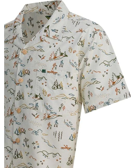 Montbell Gray Buttoned Print Shirt for men