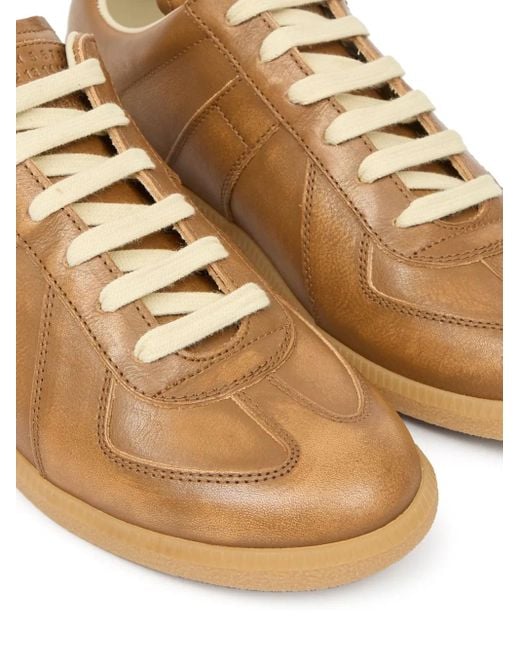 Sneakers Replica Con Design A Inserti di Maison Margiela in Brown da Uomo