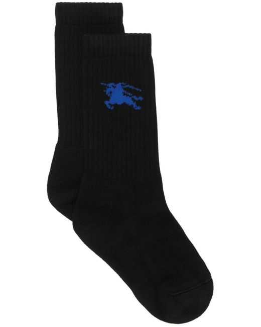 Burberry Black Equestrian Knight Socken