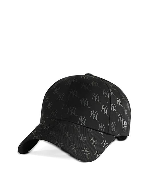 KTZ Black Monogram-Pattern Cap