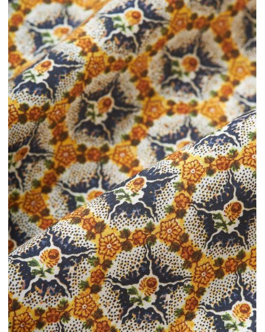 Orlebar Brown Yellow Floral Lyocell Short-Sleeve Shirt for men
