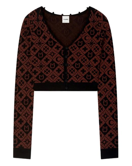 Cárdigan Dovie de manga larga Nanushka de color Brown