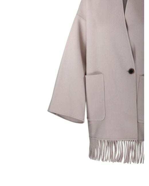 The Dynamis Studio Gray Fring-Edges Patch-Pocket Coat
