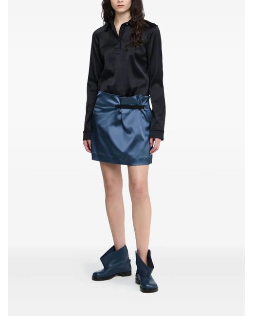 J.W. Anderson Blue Satin Mini Skirt
