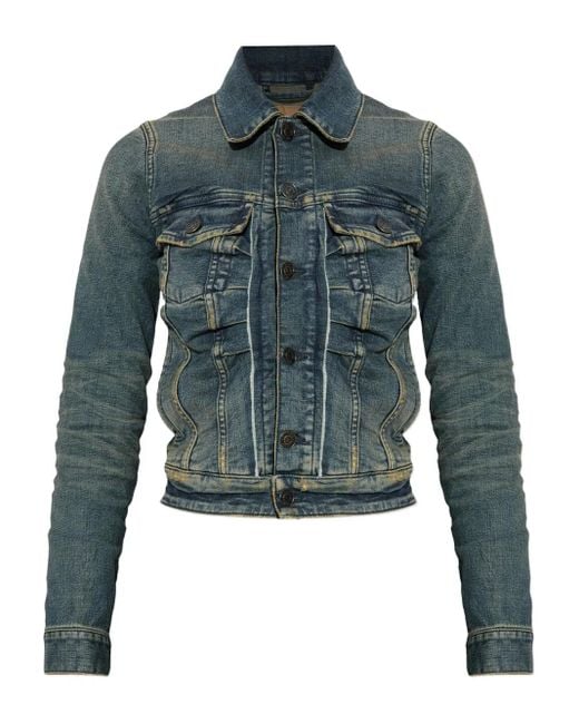 Giacca Denim Con Bottoni di Balenciaga in Blue