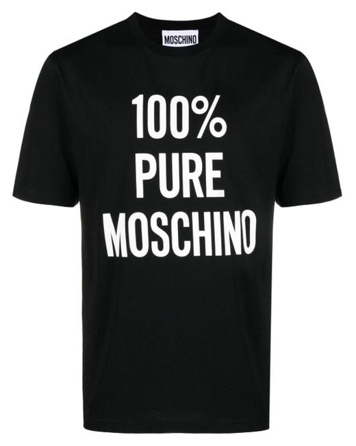 Moschino T-shirt Met Tekst in het Black voor heren