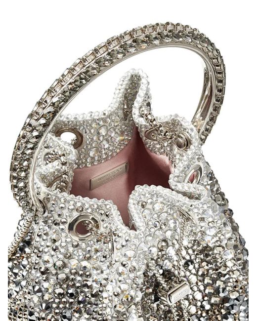 Jimmy Choo Blue Bon Bon Crystal-Embellished Bag