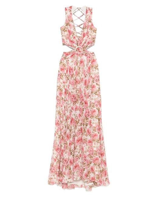 Nissa Pink Kleid Mit Blumen-Print