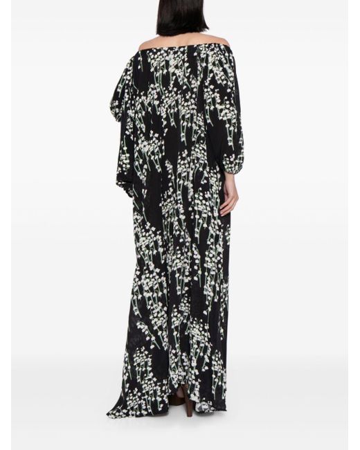 BERNADETTE Black Ninouka Floral-print Dress