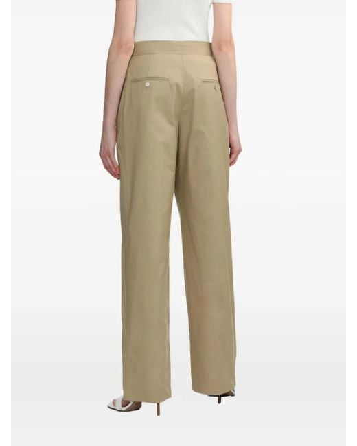 3.1 Phillip Lim Natural Belted Waist Tabs Straight-Leg Trousers