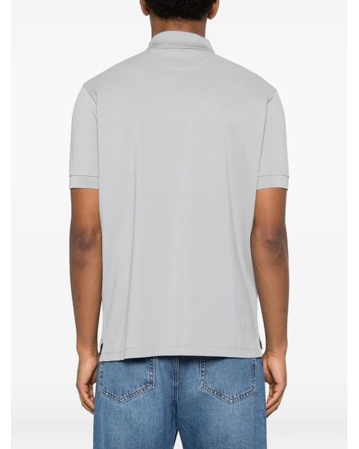 Paul Smith White Artist Stripe Striped Placket Polo Shirt for men