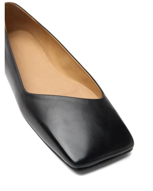 Marsèll Black Square-Toe Ballet Flats