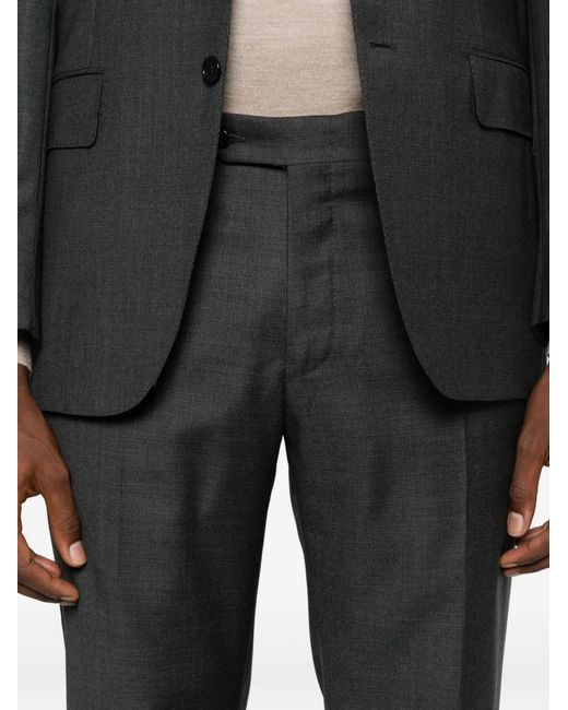 Canali Gray Notched-Lapels Two-Piece Suit for men