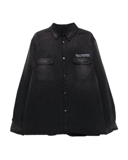 Willy Chavarria Black Corcoran Shirt for men