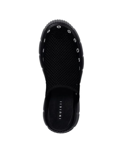 Inuikii Black Mules Matilda À Œillets