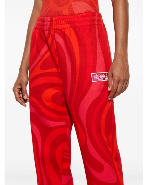Emilio Pucci Red Fleece Track Pants