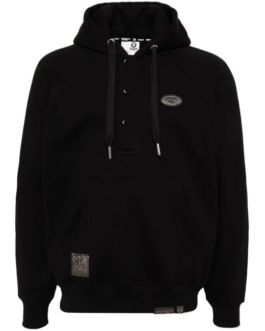 Sudadera con capucha y parche del logo Aape By A Bathing Ape de hombre de color Black