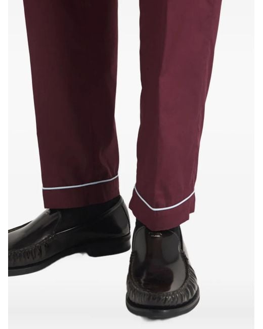 メンズ Prada パイピングトリム トラックパンツ Purple