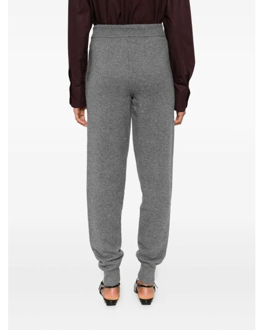 Loulou de Saison Gray Elastic-Cuffed Cashmere Trousers