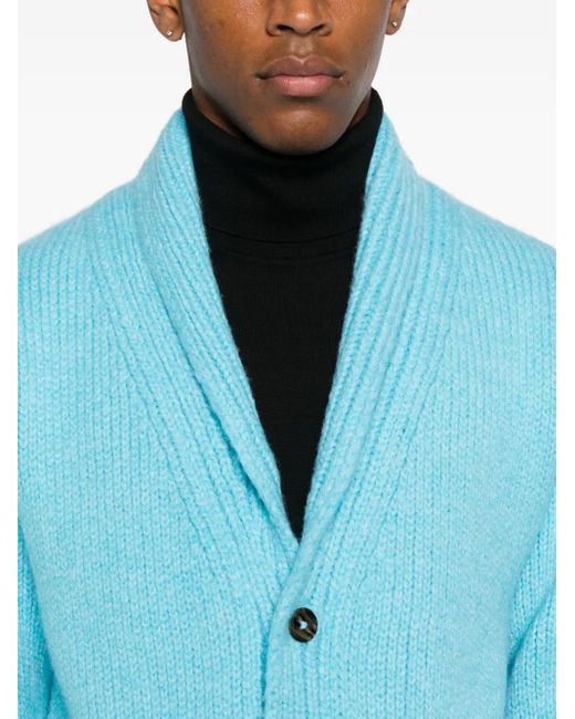 Tom Ford Blue Shawl-Collar Cardigan for men