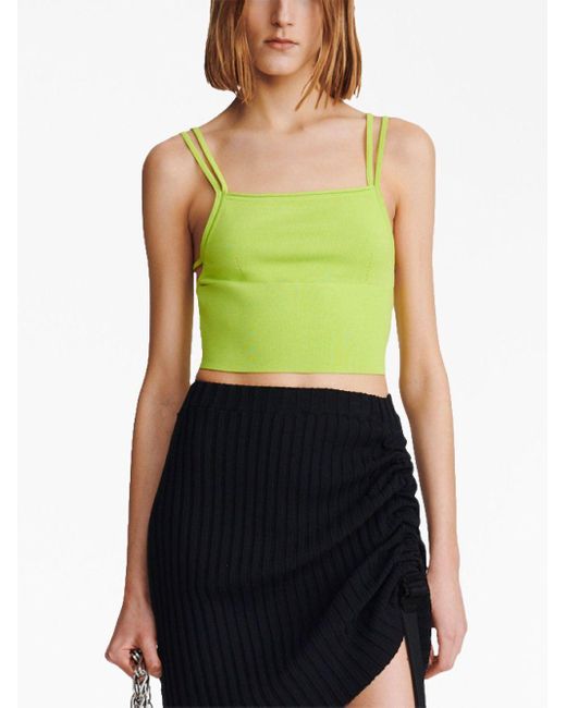 Dion Lee Yellow Square-neck Multi-strap Top
