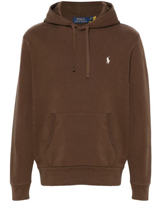 Polo Ralph Lauren Brown Polo Pony-embroidered Cotton Hoodie for men