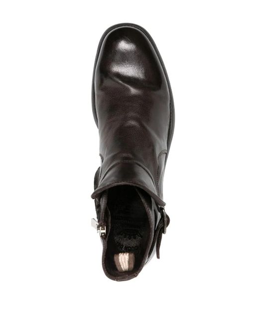 Botines con correa con hebilla Officine Creative de hombre de color Black