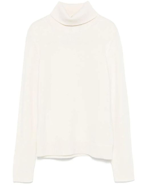 Theory White Fld Ovr Ls Tneck.Cas
