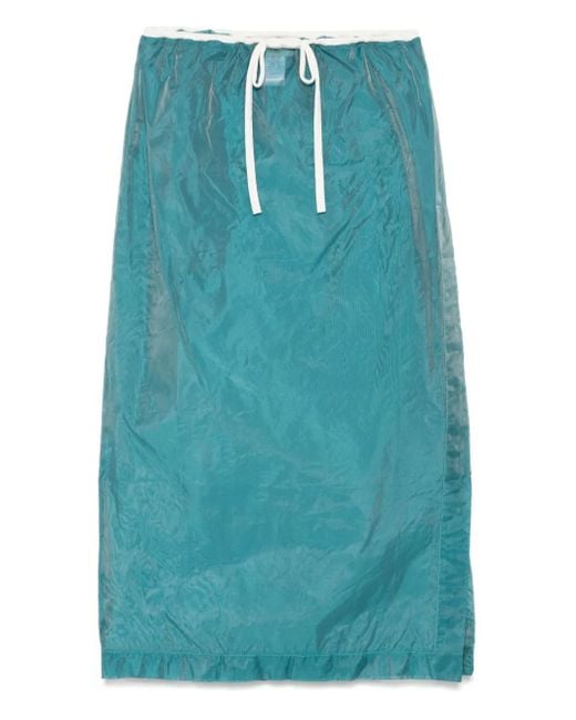 THE M.. Blue Olimpia Midi Skirt