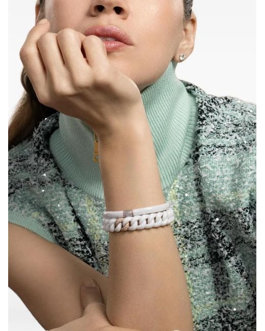 ’ROBERTO DEMEGLIO Green Diamond Stretch Bracelet