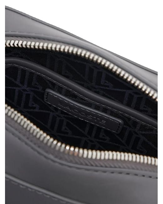 Lacoste Gray Logo Cross Body Bag for men