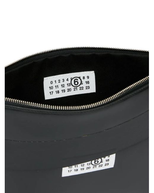 MM6 by Maison Martin Margiela Black Logo-Patch Cutch Bag
