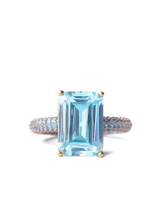 Izabel Display Blue Eckiger Mega Ring